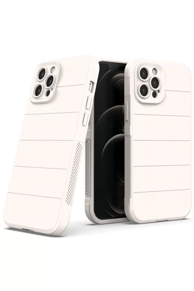 Apple iPhone 12 Pro Kılıf Optimum Silikon - Krem