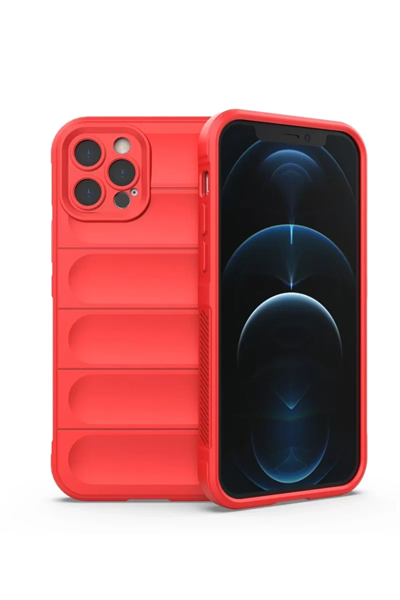 Apple iPhone 12 Pro Kılıf Optimum Silikon - Kırmızı