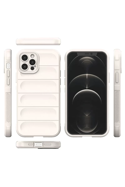 Apple iPhone 12 Pro Kılıf Optimum Silikon - Krem