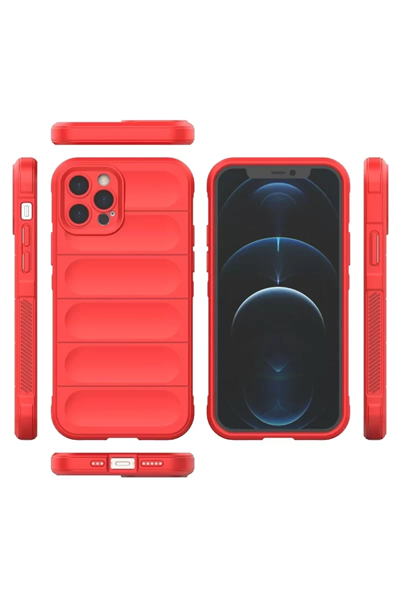 Apple iPhone 12 Pro Kılıf Optimum Silikon - Kırmızı