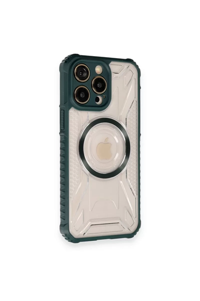 Apple iPhone 12 Pro Kılıf Prag Magneticsafe Kapak - Koyu Yeşil