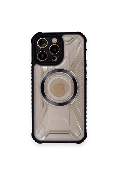 Apple iPhone 12 Pro Kılıf Prag Magneticsafe Kapak - Siyah