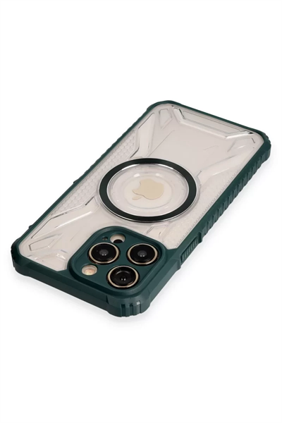 Apple iPhone 12 Pro Kılıf Prag Magneticsafe Kapak - Koyu Yeşil