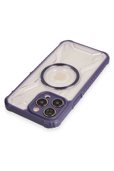 Apple iPhone 12 Pro Kılıf Prag Magneticsafe Kapak - Derin Mor