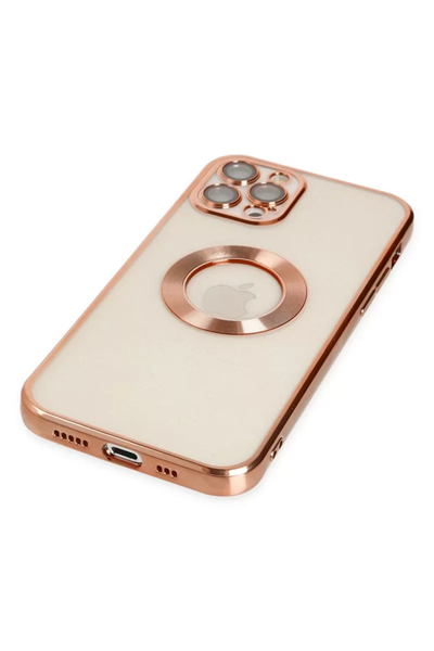 Apple iPhone 12 Pro Kılıf Slot Silikon - Rose Gold