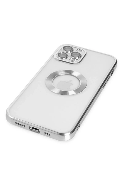 Apple iPhone 12 Pro Kılıf Slot Silikon - Gümüş