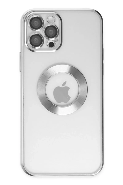 Apple iPhone 12 Pro Kılıf Slot Silikon - Gümüş