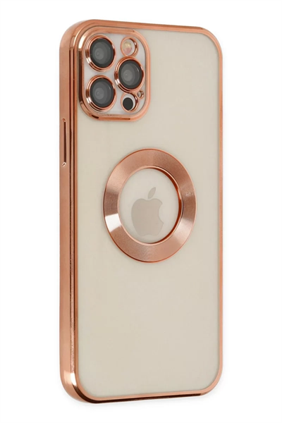 Apple iPhone 12 Pro Kılıf Slot Silikon - Rose Gold