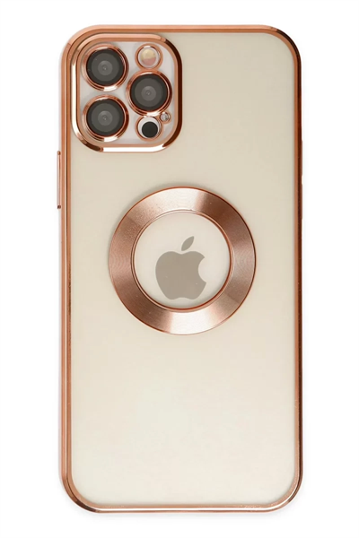Apple iPhone 12 Pro Kılıf Slot Silikon - Rose Gold