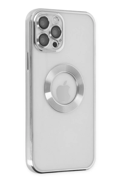 Apple iPhone 12 Pro Kılıf Slot Silikon - Gümüş