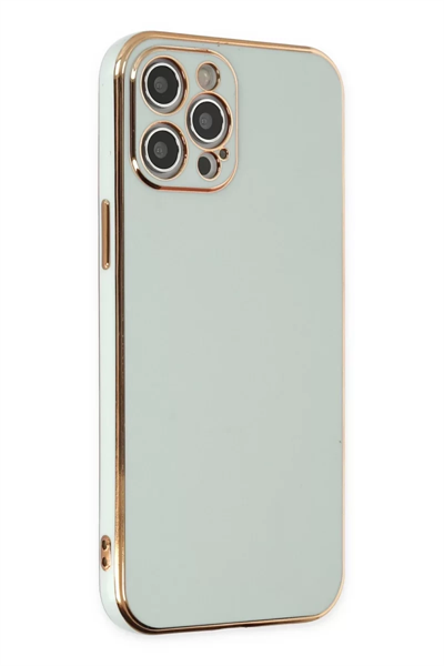 Apple iPhone 12 Pro Kılıf Volet Silikon - Açık Yeşil