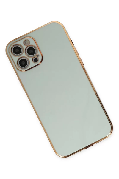 Apple iPhone 12 Pro Kılıf Volet Silikon - Açık Yeşil