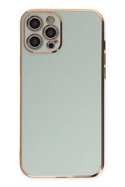 Apple iPhone 12 Pro Kılıf Volet Silikon - Açık Yeşil