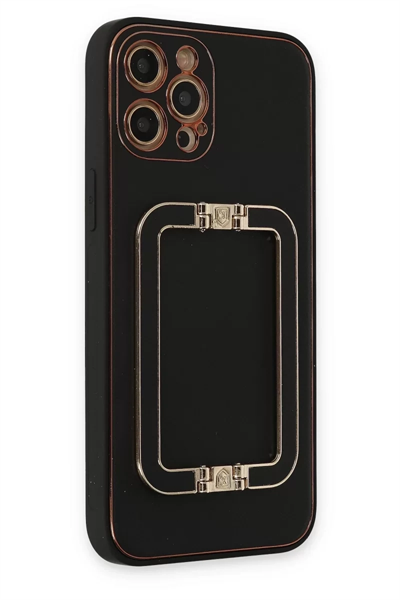 Apple iPhone 12 Pro Max Kılıf Coco Elit Kapak - Siyah