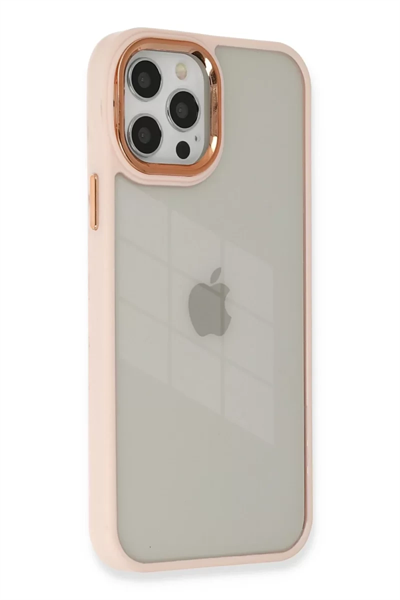 Apple iPhone 12 Pro Max Kılıf Dora Kapak - Pudra