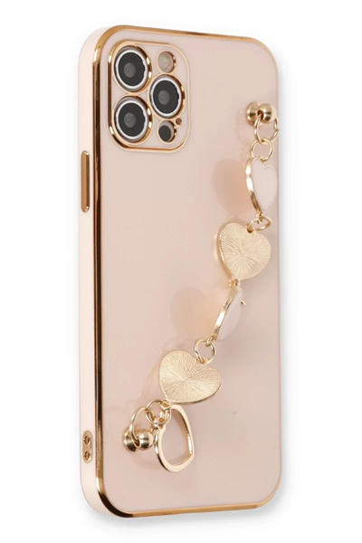 Apple iPhone 12 Pro Max Kılıf Esila Silikon - Pudra