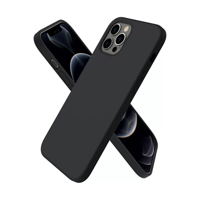Apple iPhone 12 Pro Max Kılıf First Silikon - Siyah