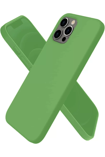 Apple iPhone 12 Pro Max Kılıf First Silikon - Yeşil