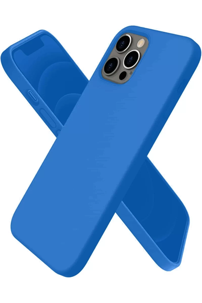 Apple iPhone 12 Pro Max Kılıf First Silikon - Mavi