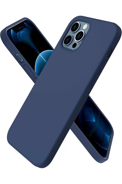 Apple iPhone 12 Pro Max Kılıf First Silikon - Lacivert