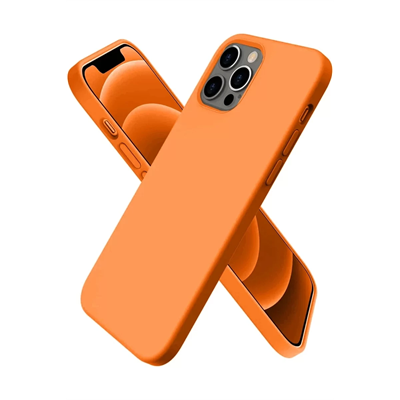 Apple iPhone 12 Pro Max Kılıf First Silikon - Turuncu
