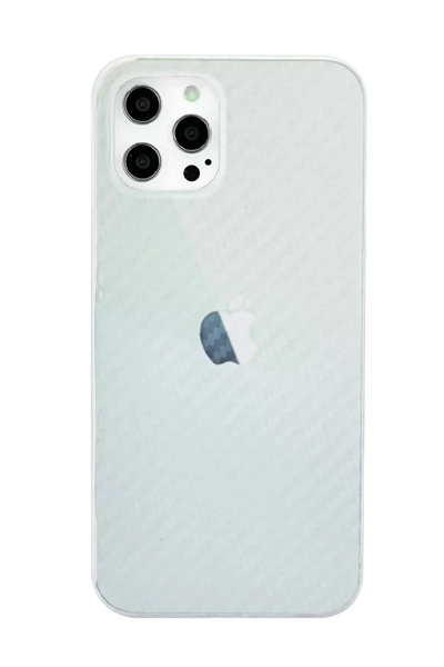 Apple iPhone 12 Pro Max Kılıf Karbon PP Silikon - Şeffaf
