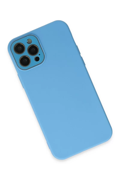 Apple iPhone 12 Pro Max Kılıf Lansman Glass Kapak - Mavi