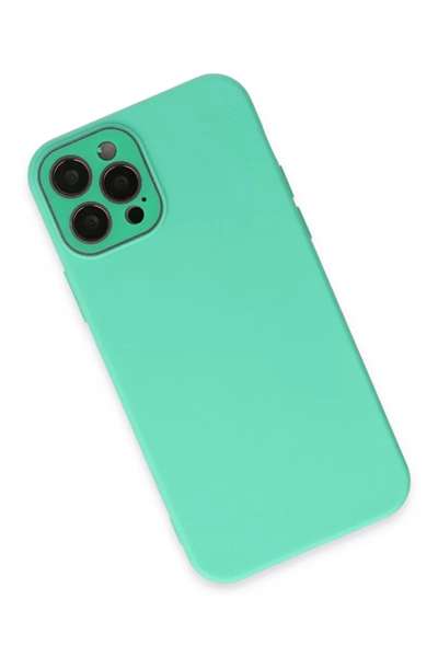 Apple iPhone 12 Pro Max Kılıf Lansman Glass Kapak - Turkuaz