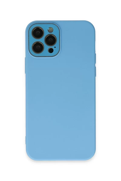 Apple iPhone 12 Pro Max Kılıf Lansman Glass Kapak - Mavi