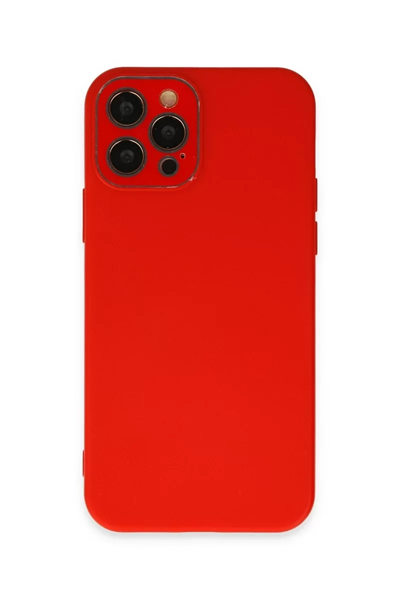 Apple iPhone 12 Pro Max Kılıf Lansman Glass Kapak - Kırmızı