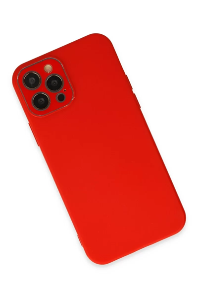 Apple iPhone 12 Pro Max Kılıf Lansman Glass Kapak - Kırmızı
