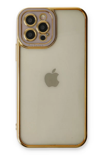 Apple iPhone 12 Pro Max Kılıf Liva Lens Silikon - Lila