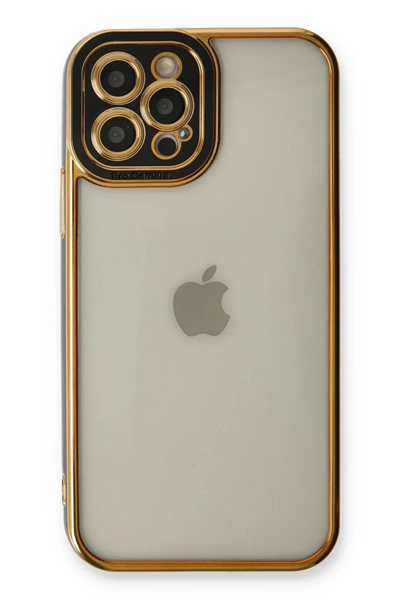 Apple iPhone 12 Pro Max Kılıf Liva Lens Silikon - Siyah