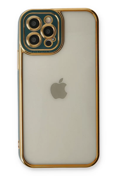 Apple iPhone 12 Pro Max Kılıf Liva Lens Silikon - Yeşil