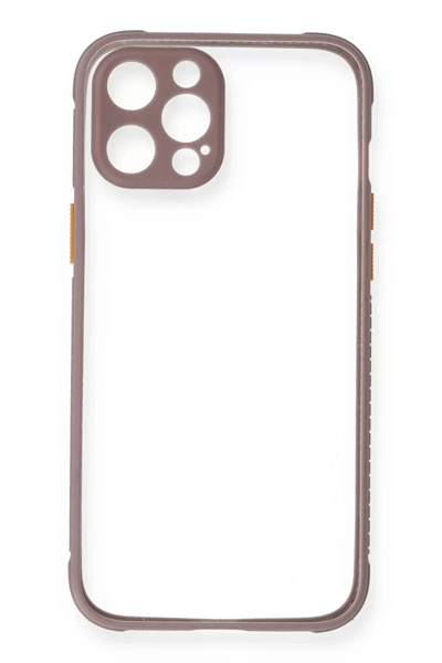 Apple iPhone 12 Pro Max Kılıf Miami Şeffaf Silikon - Açık Mor