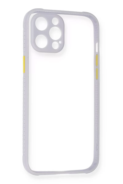 Apple iPhone 12 Pro Max Kılıf Miami Şeffaf Silikon - Lila