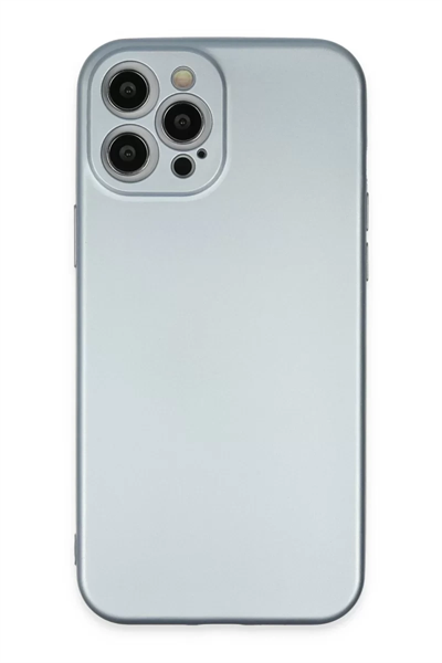 Apple iPhone 12 Pro Max Kılıf Nano içi Kadife Silikon - Sky Blue