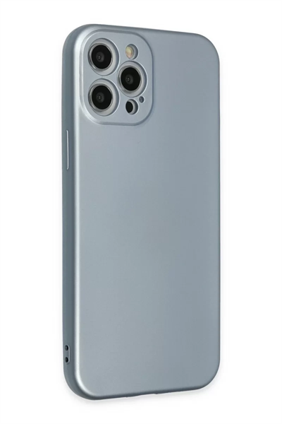 Apple iPhone 12 Pro Max Kılıf Nano içi Kadife Silikon - Sky Blue