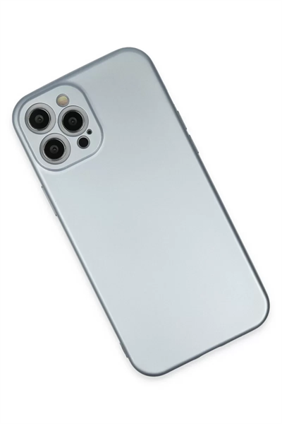 Apple iPhone 12 Pro Max Kılıf Nano içi Kadife Silikon - Sky Blue