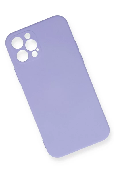 Apple iPhone 12 Pro Max Kılıf Nano içi Kadife Silikon - Lila