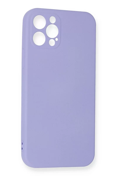 Apple iPhone 12 Pro Max Kılıf Nano içi Kadife Silikon - Lila