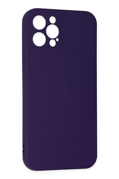 Apple iPhone 12 Pro Max Kılıf Nano içi Kadife Silikon - Mor