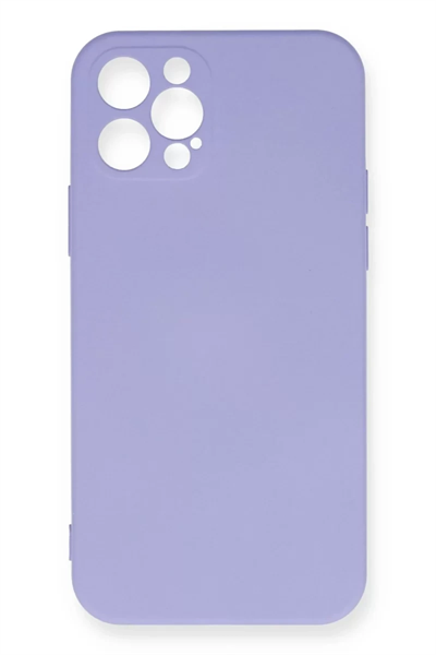 Apple iPhone 12 Pro Max Kılıf Nano içi Kadife Silikon - Lila