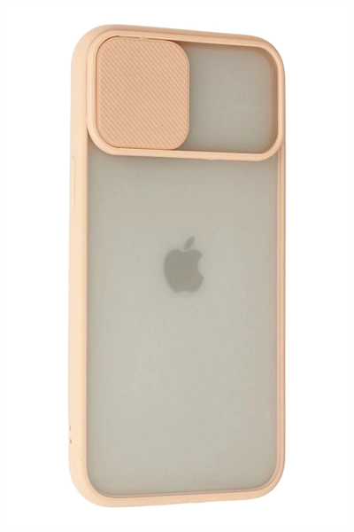 Apple iPhone 12 Pro Max Kılıf Palm Buzlu Kamera Sürgülü Silikon - Pembe