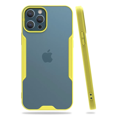 Apple iPhone 12 Pro Max Kılıf Platin Silikon - Sarı