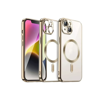 Apple iPhone 13 Kılıf Kross Magneticsafe Kapak - Gold