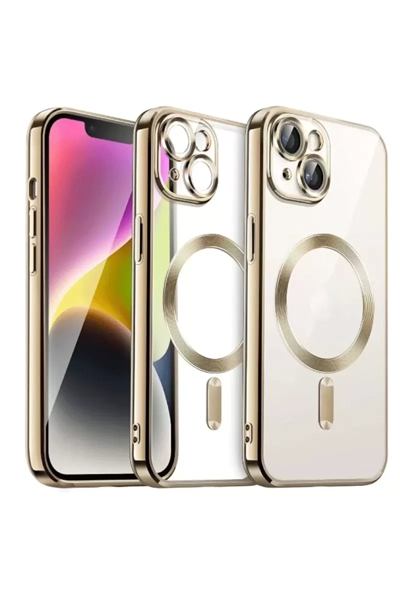 Apple iPhone 13 Kılıf Kross Magneticsafe Kapak - Gold