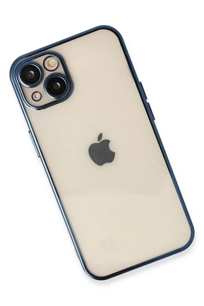 Apple iPhone 13 Kılıf Lensli Silikon - Lacivert