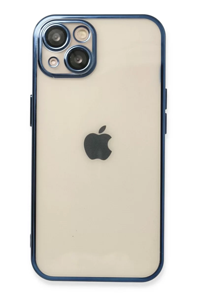 Apple iPhone 13 Kılıf Lensli Silikon - Lacivert