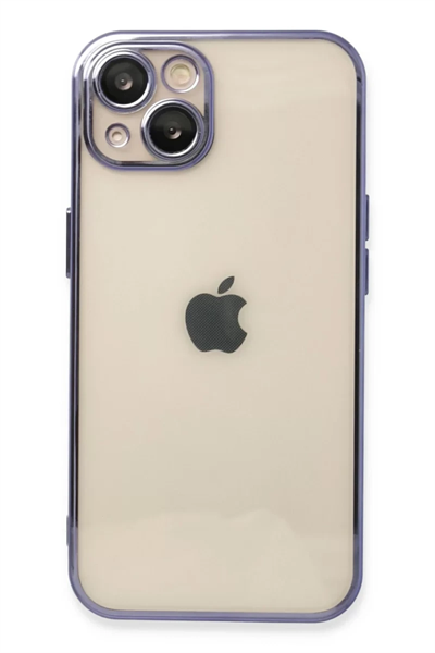 Apple iPhone 13 Kılıf Lensli Silikon - Mor